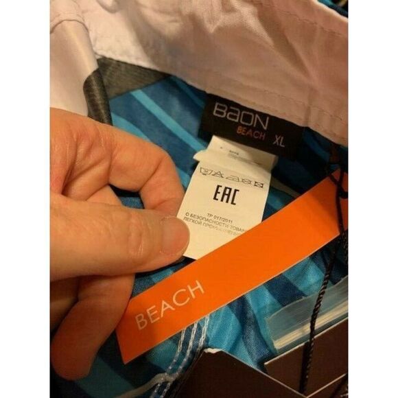 BAON BEACH SIZE XL SWIM BOARD SHORTS NWT - Picture 6 of 6
